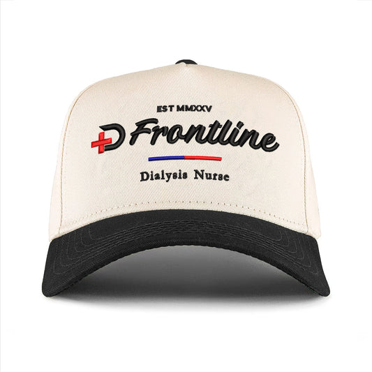 PRE-ORDER 'DIALYSIS NURSE' Premium Wool Blend Snap Back- Cream/Black