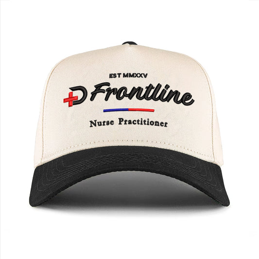 PRE-ORDER 'NURSE PRACTITIONER'  Premium Wool Blend Snap Back- Cream/Black