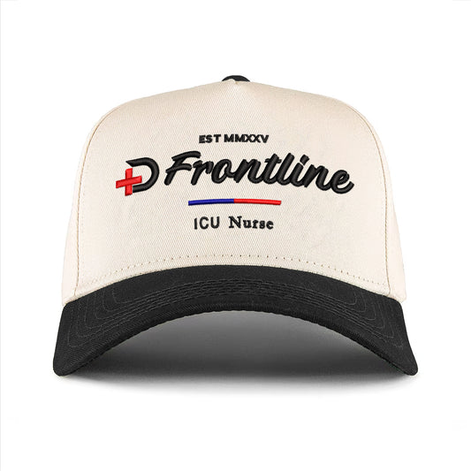 PRE-ORDER "ICU NURSE" Premium Wool Blend Snap Back- Cream/Black